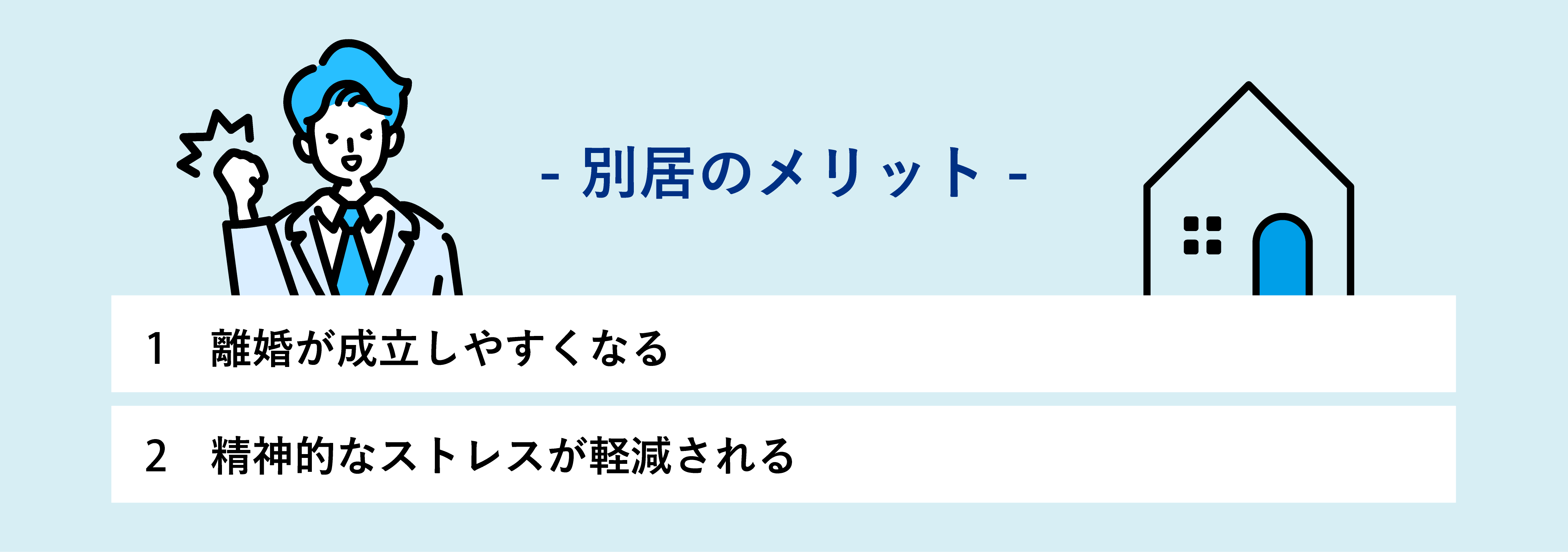 ①離婚がしやすくなる　③精神的なストレスが軽減される